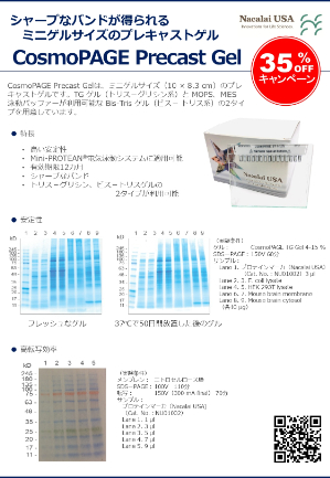 【ナカライテスク】Nacalai USA社 プレキャストゲル 35％OFF キャンペーン